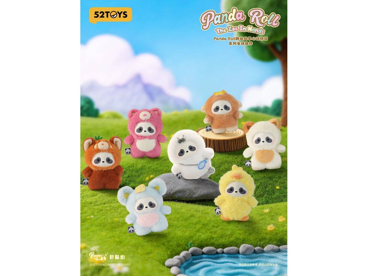BLINDBOX PANDA ROLL てのひらどうぶつえん ぬいぐるみストラップ 1Box 6pcs