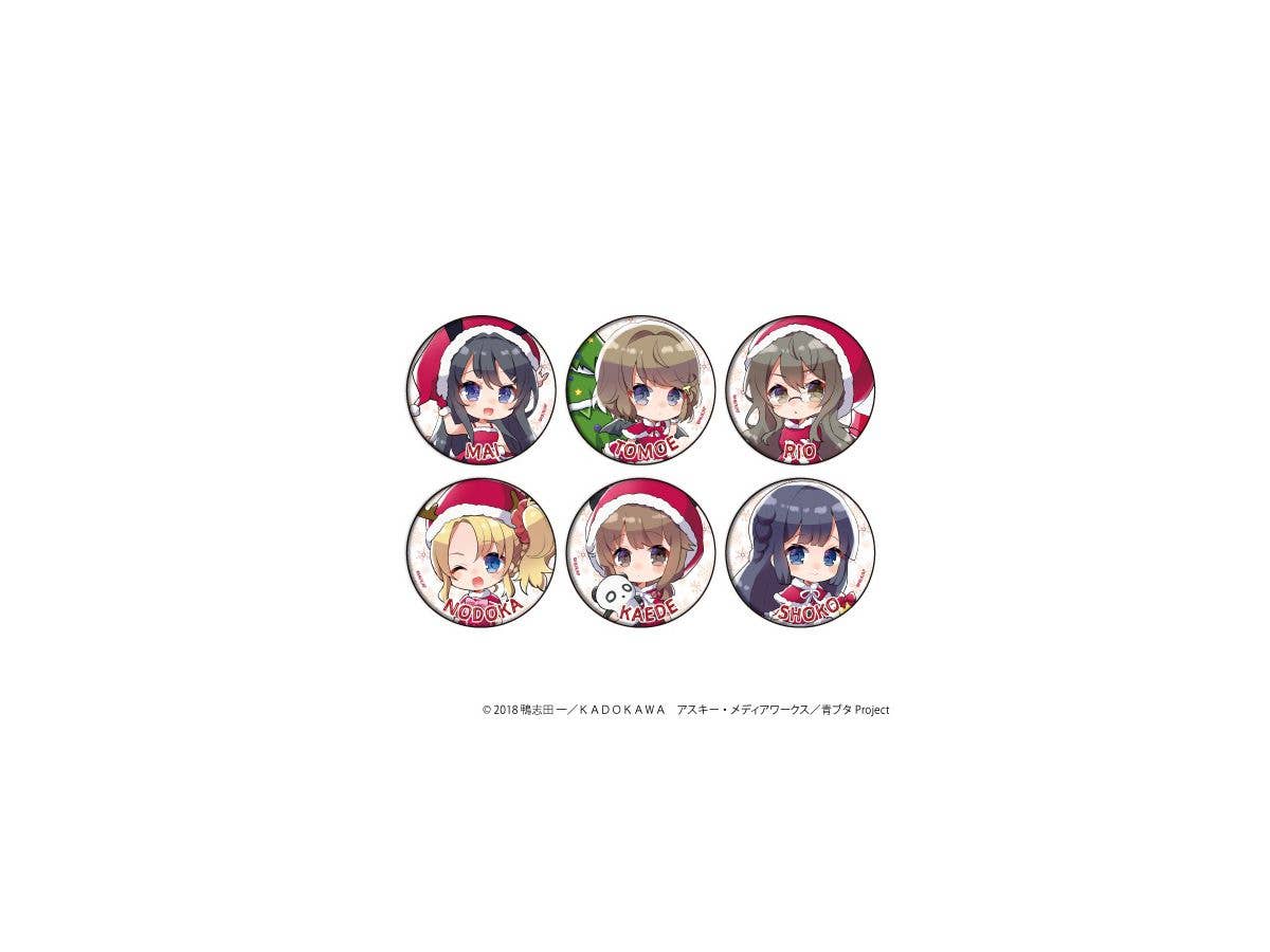缶バッジ 青春ブタ野郎はバニーガール先輩の夢を見ない 04/クリスマスver. (ミニキャラ) 1Box 6pcs