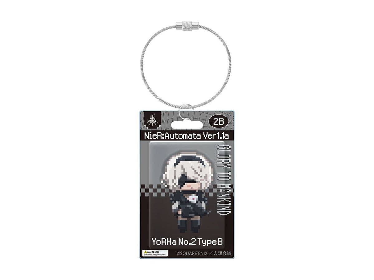 アニメ NieR:Automata Ver1.1a: 2B DOT DOT パッケージ風アクリルキーホルダー