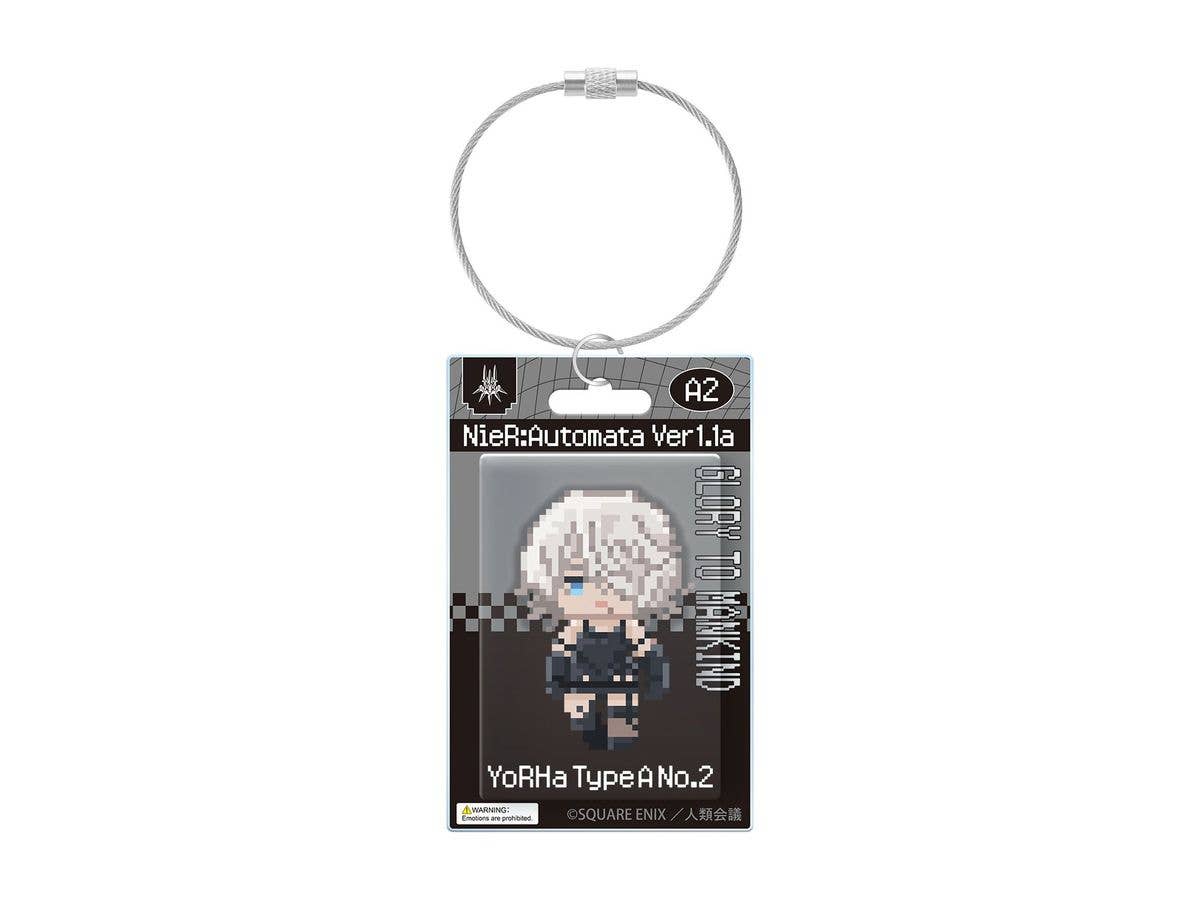 アニメ NieR:Automata Ver1.1a: A2 DOT DOT パッケージ風アクリルキーホルダー
