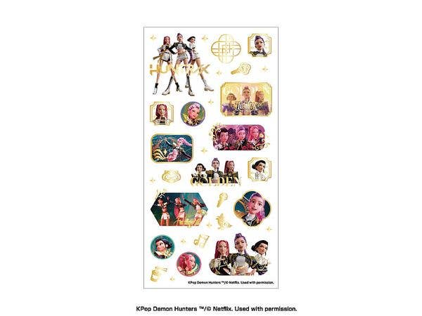 KPOPガールズ! デーモン・ハンターズ: GLOSSY CLEAR STICKERS 1. GOLDEN