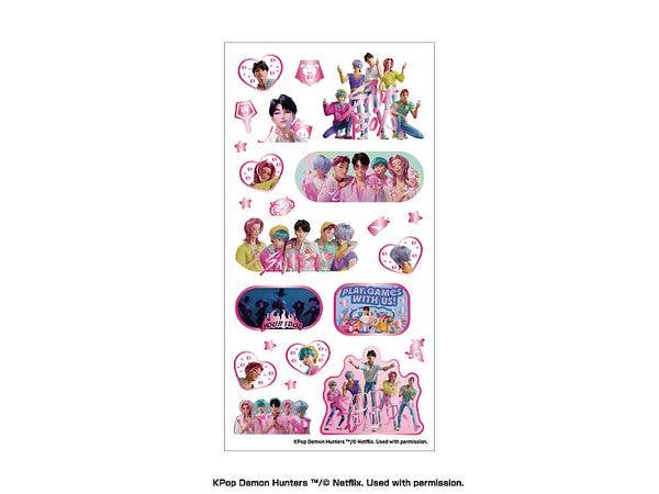 KPOPガールズ! デーモン・ハンターズ: GLOSSY CLEAR STICKERS 2. SAJA BOYS