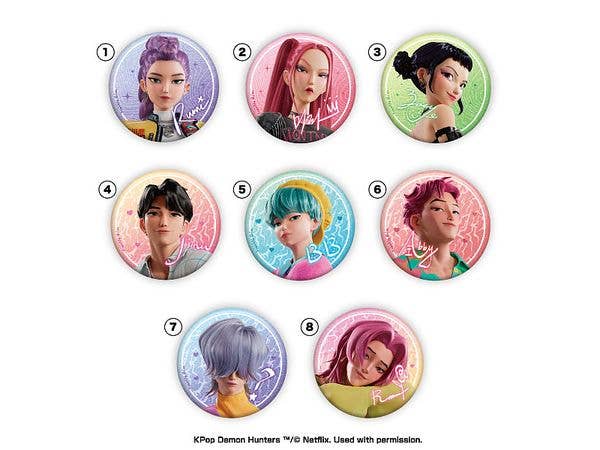 KPOPガールズ! デーモン・ハンターズ: ラメキラカンバッジコレクション 1Box 8pcs
