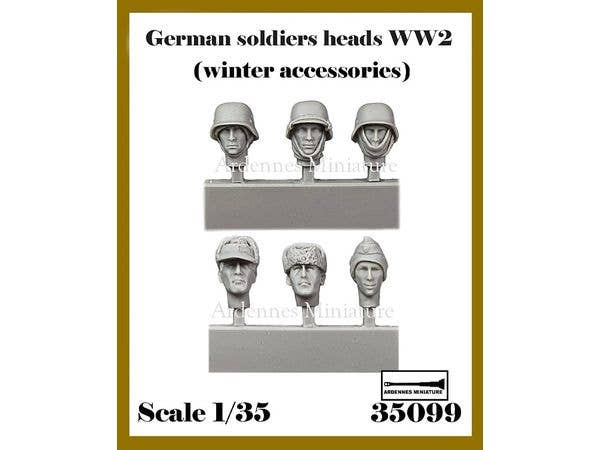 1/35 WWII ドイツ スペアヘッドセット 冬季装備の兵士(6個入)