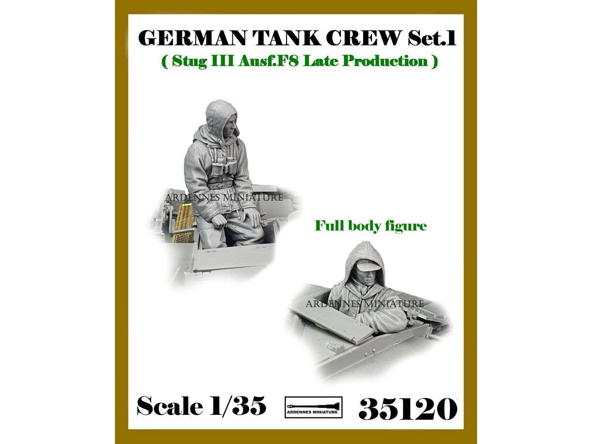 1/35 WWII ドイツ 冬季装備の突撃砲乗員セットN.1 III号突撃砲F/8型後期型用(2体入)