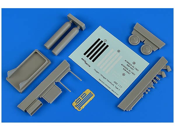 1/48 酸素・窒素ボンベ とカート タイプII