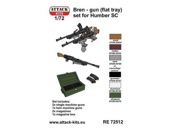1/72 ブレン軽機関銃セット (30連マガジン付) (ハンバー装甲車用)