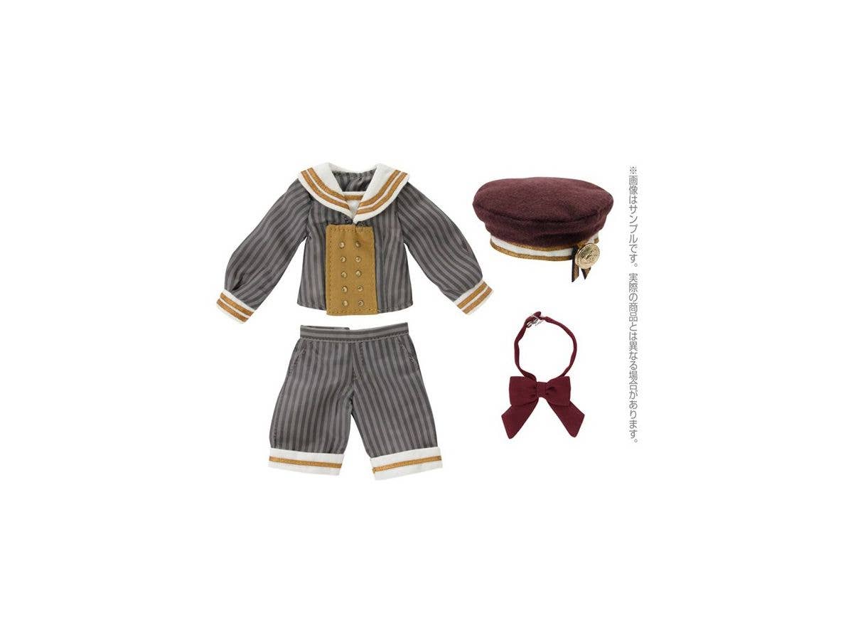 1/6 こもれび森のお洋服屋さん PNXS イノセントセーラー & ハーフパンツ Set ボルドー x グレーストライプ