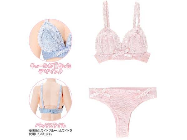 1/6 Q'z オーバーチュールブラ&ショーツset ペールピンクxホワイト