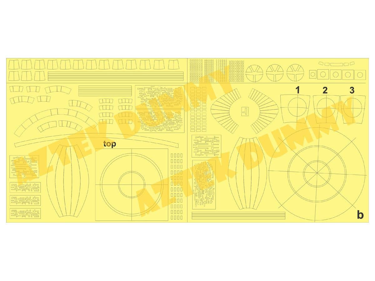 メビウスモデル 1/144 ディスカバリー号 (XD-1)用 ペイントマスク