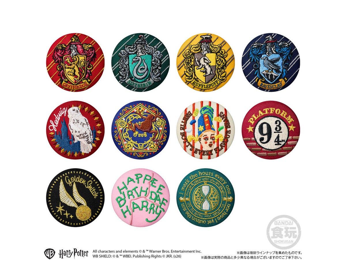 ハリー・ポッター 刺繍缶バッジビスケット 1Box 12pcs