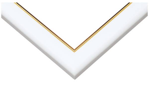 ジグソーパズル ゴールドモール木製パネル ホワイト : 38 x 26cm