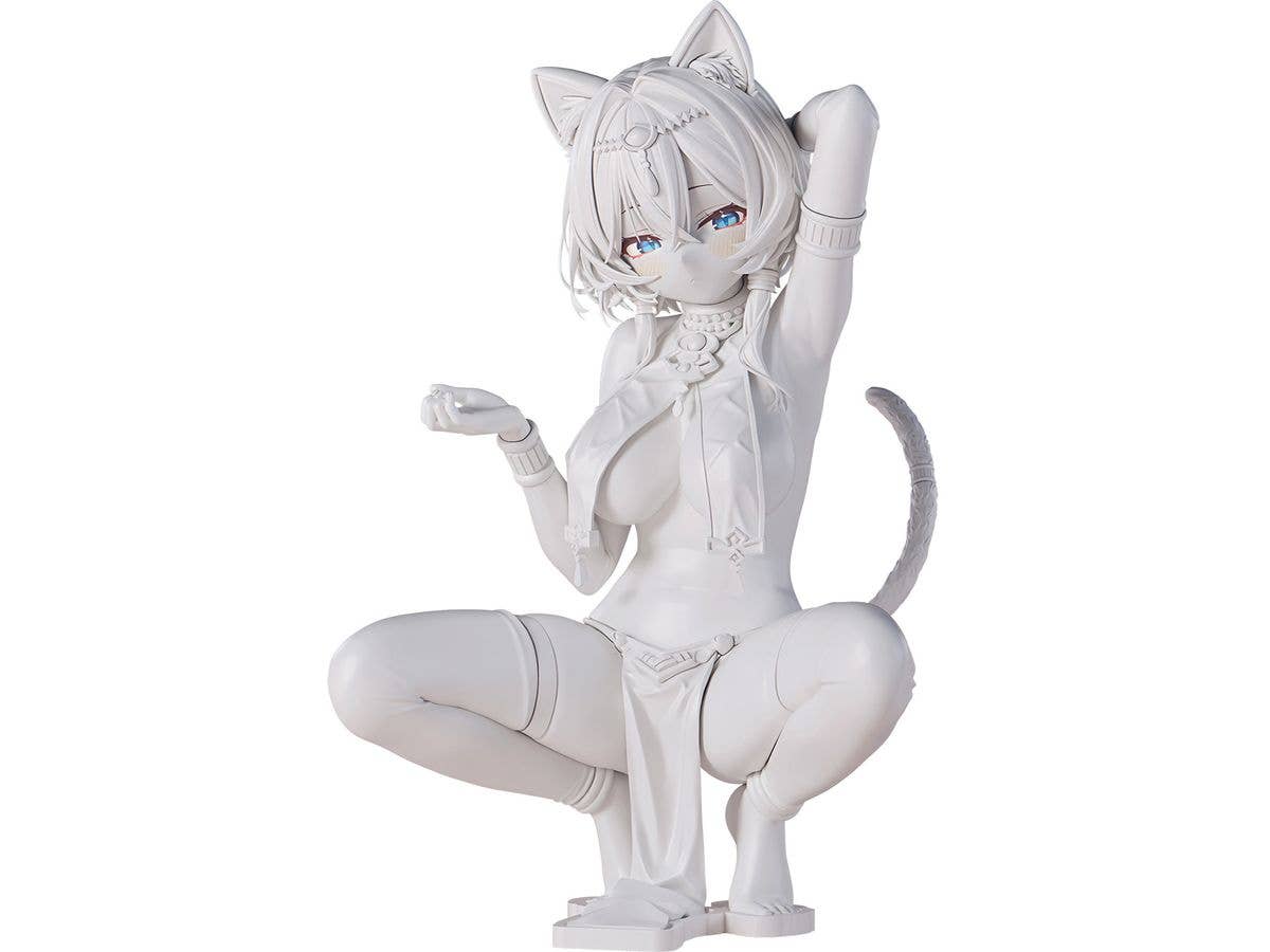 1/6 褐色猫娘 マウ 未塗装出力品 ガレージキット