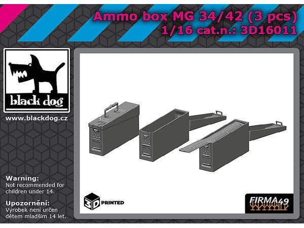 1/16 MG 34/42用弾薬箱 (3個入り)