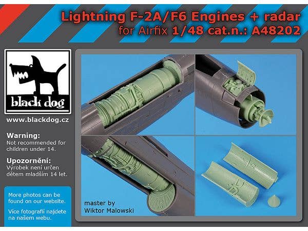 1/48 ライトニング F-2A/F6 エンジン & レーダー (エアフィックス用)