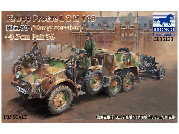 1/35 独・クルップ・プロッツェ Kfz.69 初期型 + 3.7cm Pak36対戦車砲