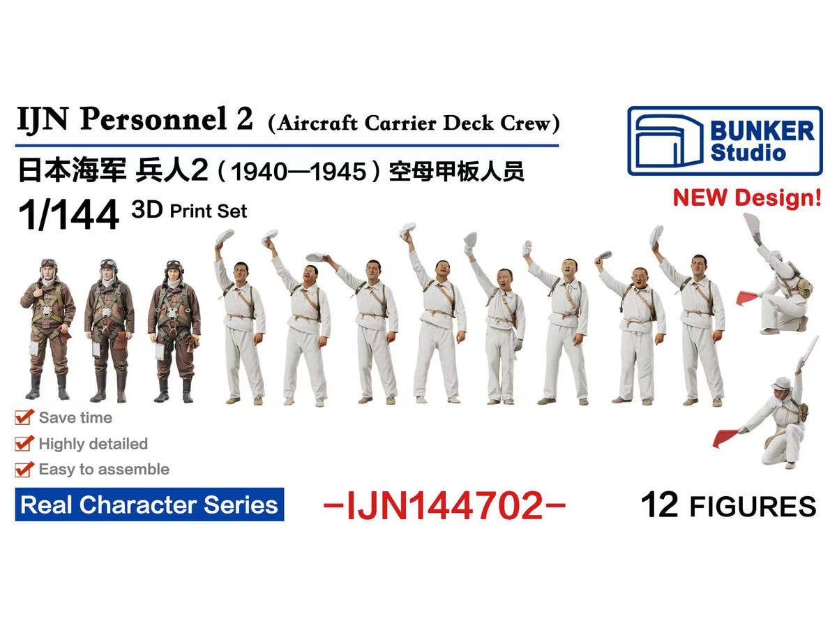1/144 日本海軍 フィギュアセット 2 (空母甲板人員 1940-1945)
