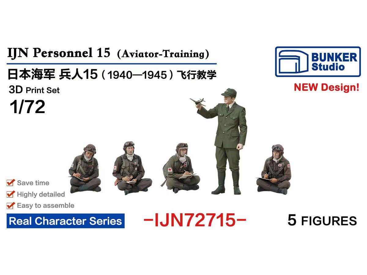 1/72 日本海軍 フィギュアセット 15 (航空兵、訓練 1940-1945)