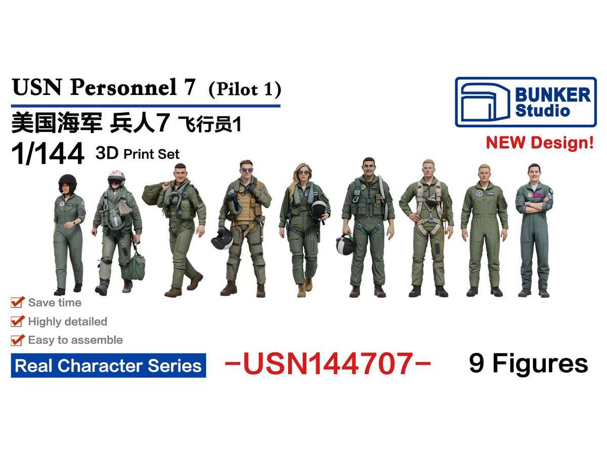 1/144 米海軍 フィギュアセット 7 (パイロット 1)
