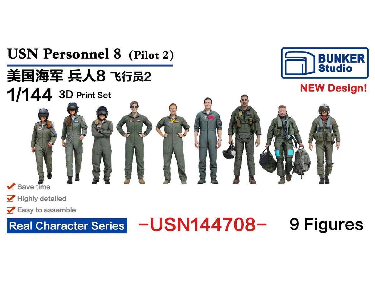 1/144 米海軍 フィギュアセット 8 (パイロット 2)