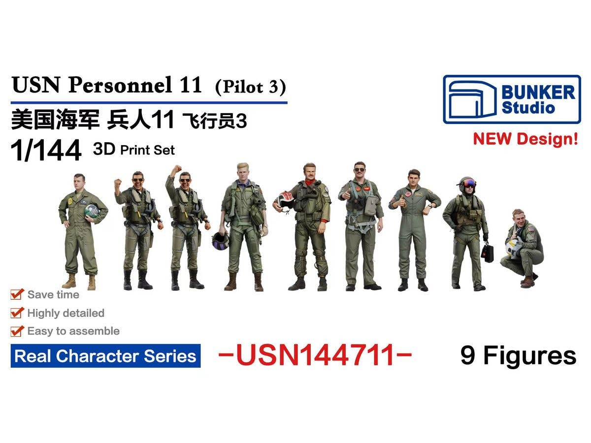 1/144 米海軍 フィギュアセット 11 (パイロット 3)