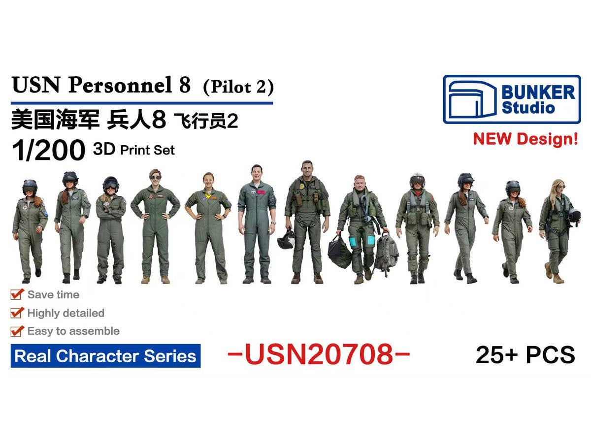 1/200 米海軍 フィギュアセット 8 (パイロット 2)