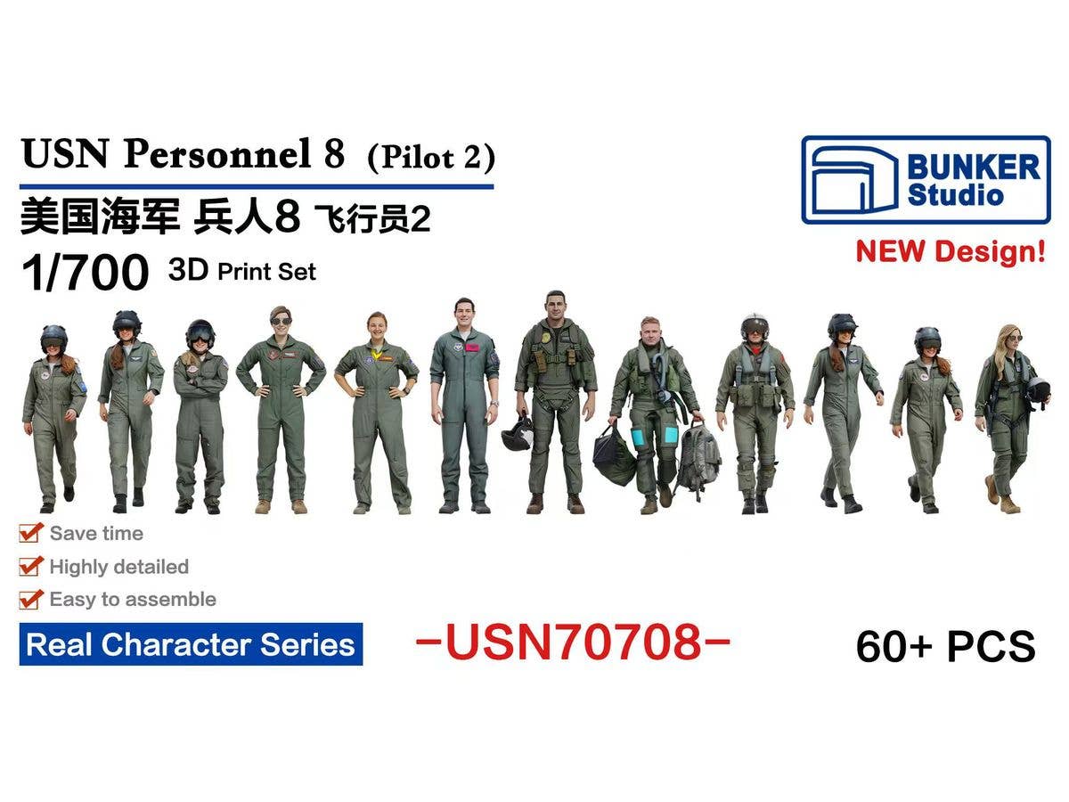 1/700 米海軍 フィギュアセット 8 (パイロット 2)