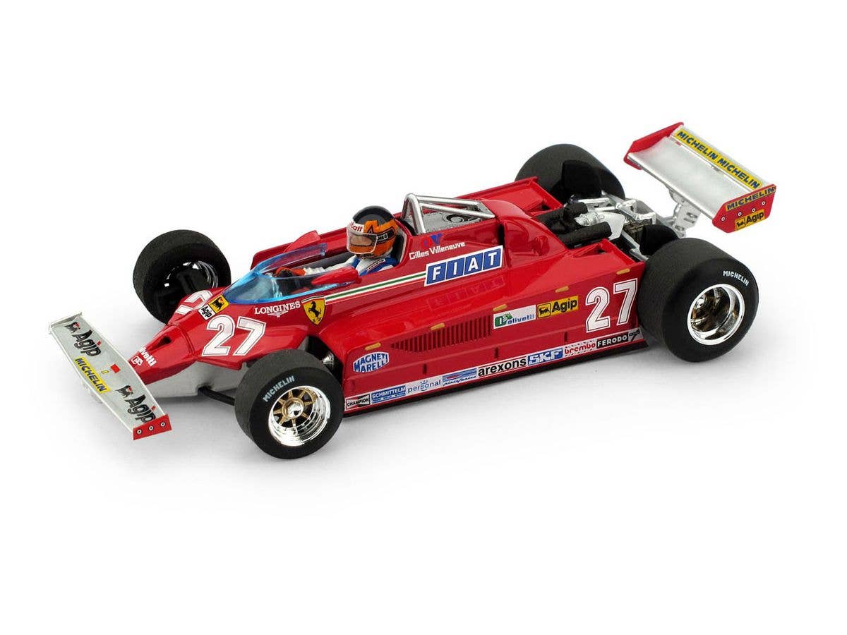 1/43 フェラーリ 126CK ターボ 1981年 イタリアGP #27 G. Villeneuve ドライバーフィギュア付