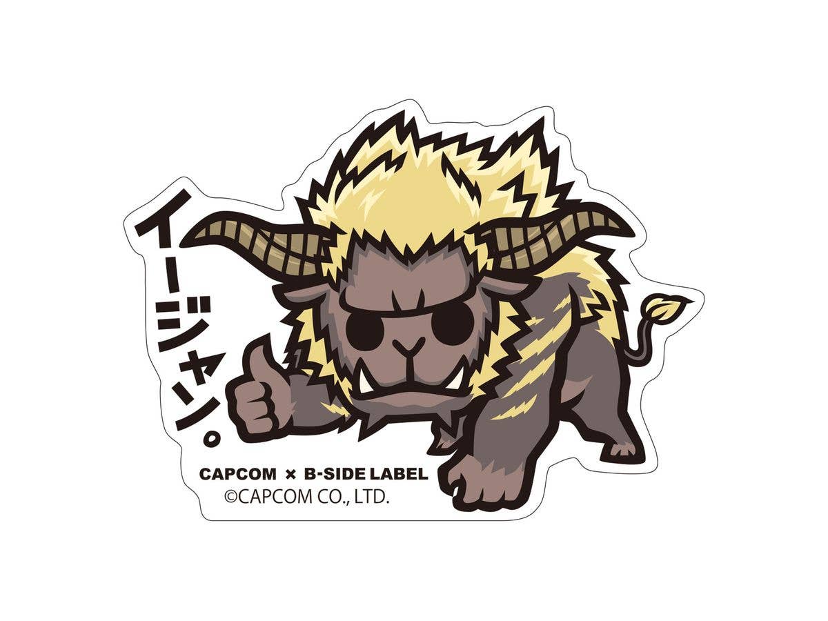 CAPCOM x B-SIDE LABELステッカー モンスターハンター イージャン。
