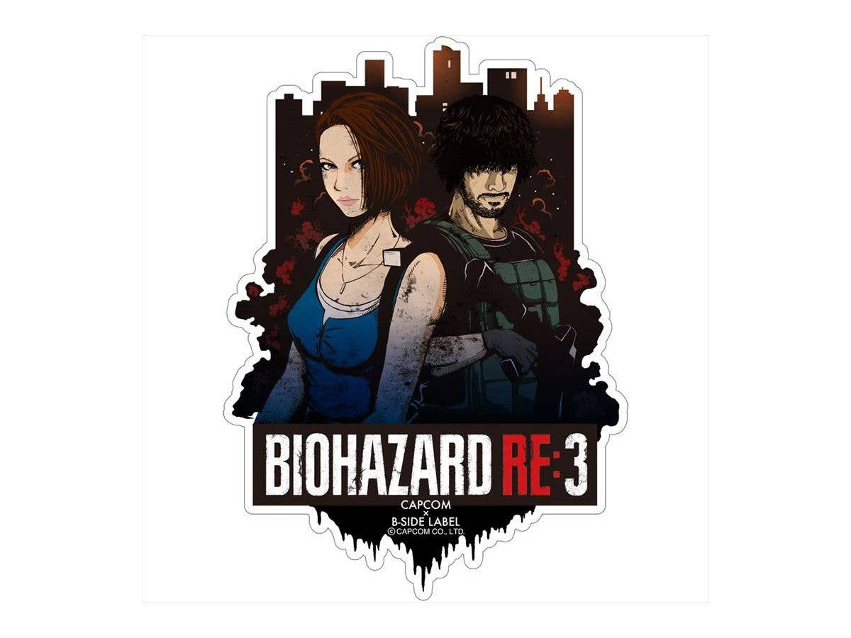CAPCOM x B-SIDE LABELステッカー バイオハザード RE:3 ジル&カルロス