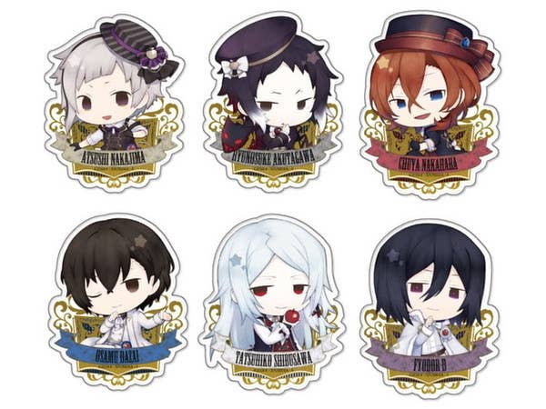 文豪ストレイドッグス トレーディングアクリルスタンバッジ (ゴシック) 1Box 6pcs