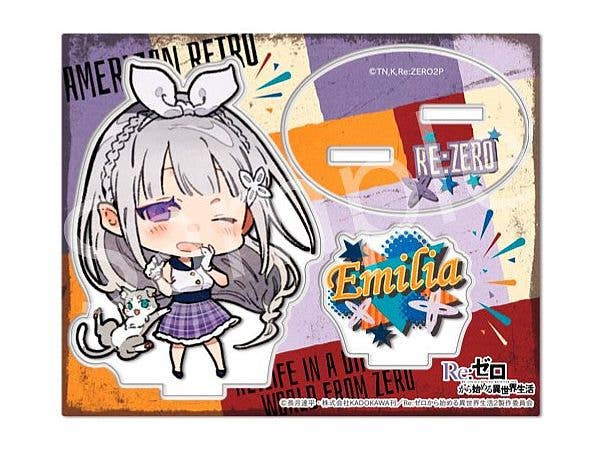 Re:ゼロから始める異世界生活 第2期 アクリルスタンド エミリア アメリカンレトロver.