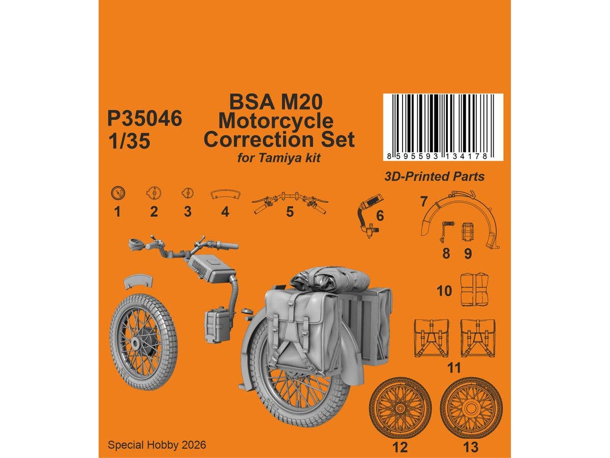1/35 BSA M20 軍用オートバイディテールセット (タミヤ用)