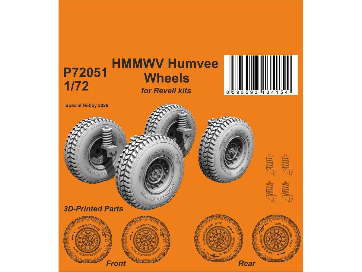 1/72 HMMWV 自重変形ホイール (レベル用)