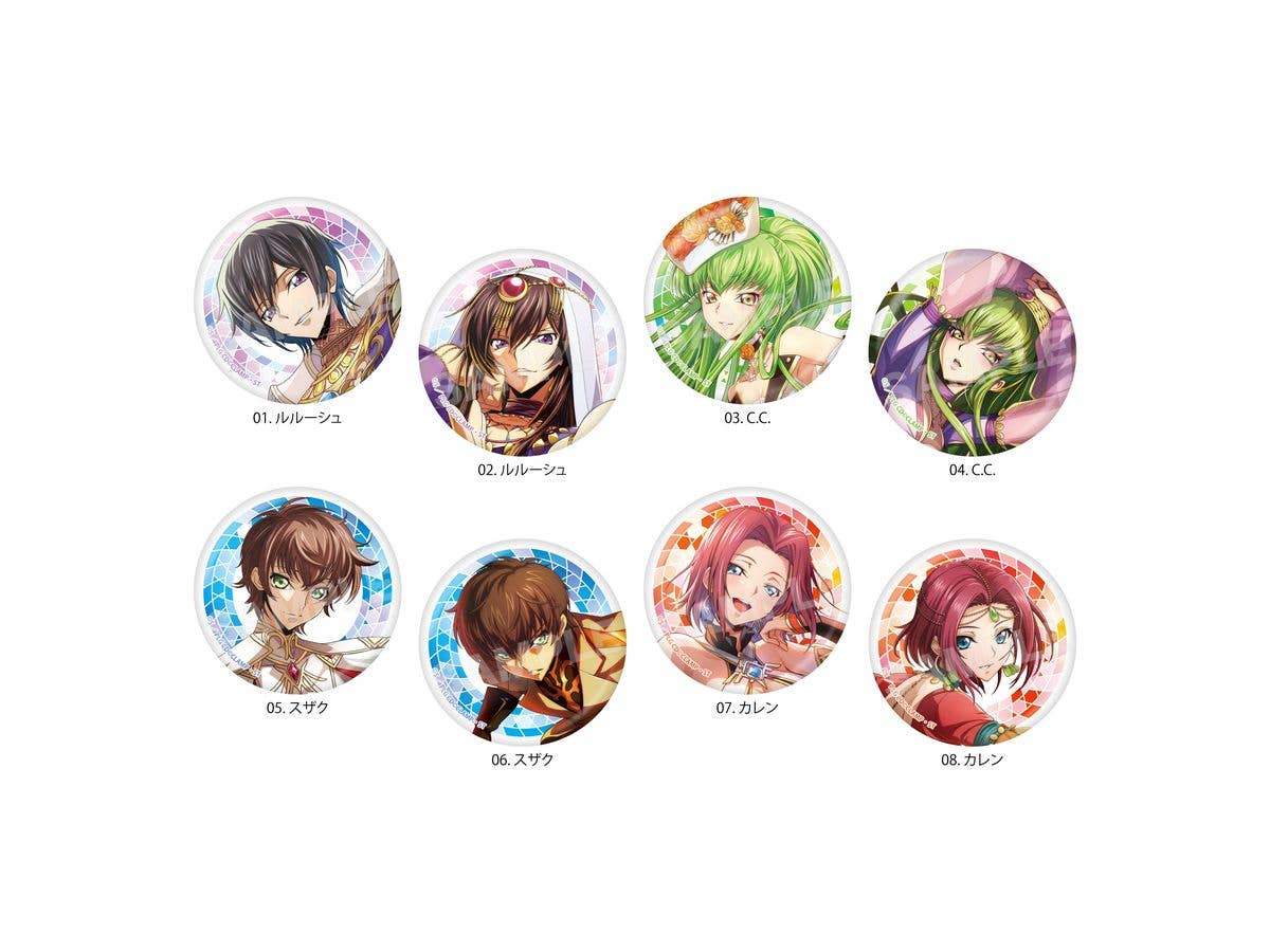 コードギアス 反逆のルルーシュ ロストストーリーズ: メタリック缶バッジ / 02 第2弾 1Box 8pcs