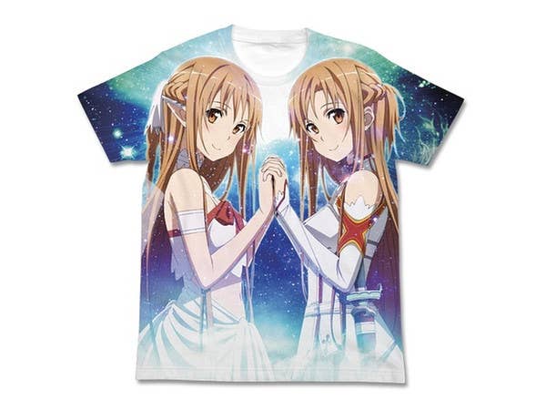 アスナ & アスナ フルグラフィック T シャツ ホワイト XL