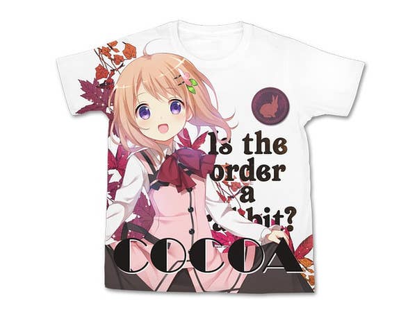 ご注文はうさぎですか?? ココア フルグラフィックTシャツ ホワイト M