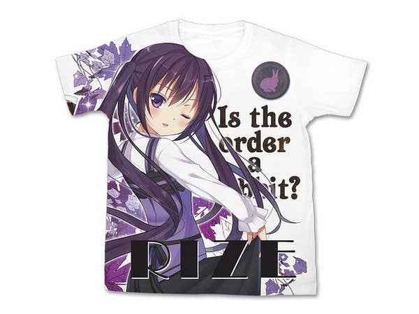 ご注文はうさぎですか?? リゼ フルグラフィックTシャツ ホワイト S
