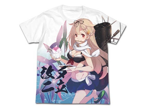 艦隊これくしょん -艦これ-: 夕立改二 水着mode フルグラフィックTシャツ/WHITE-XL