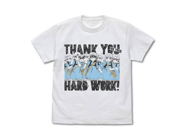 はたらく細胞: 血小板のおつかれさまです Tシャツ/WHITE-L