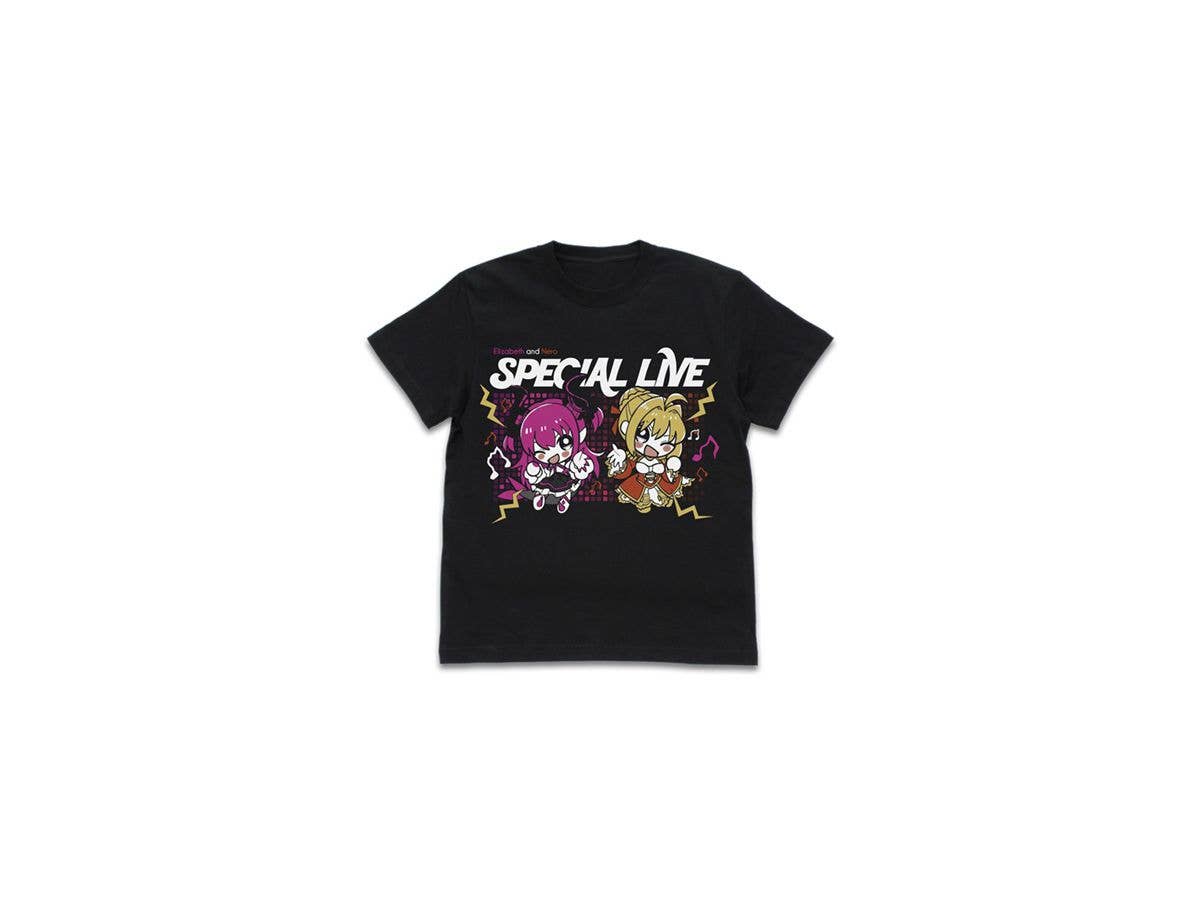Fate/EXTELLA LINK: ネロとエリザベートのスペシャルライブ Tシャツ/BLACK-L