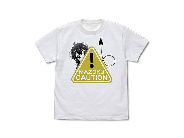 まちカドまぞく: シャミ子 まぞく注意 Tシャツ/WHITE-L
