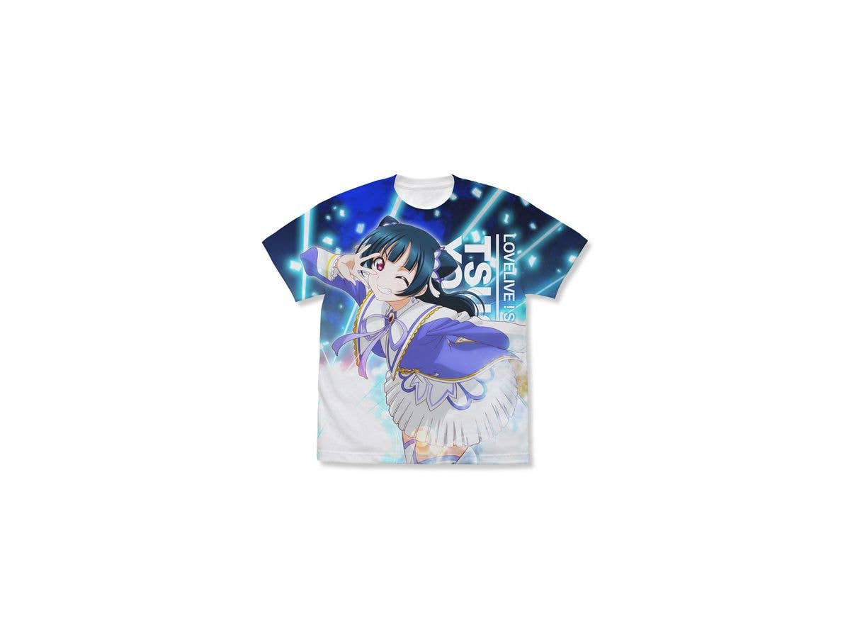 津島善子 フルグラフィックTシャツ Over the Rainbow Ver./WHITE-S