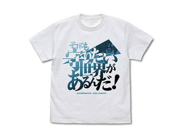 機動戦士ガンダムSEED: 守りたい世界があるんだ Tシャツ 日本語Ver. / WHITE-M