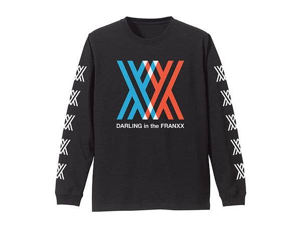 ダーリン・イン・ザ・フランキス: 袖リブロングスリーブTシャツ/BLACK-M