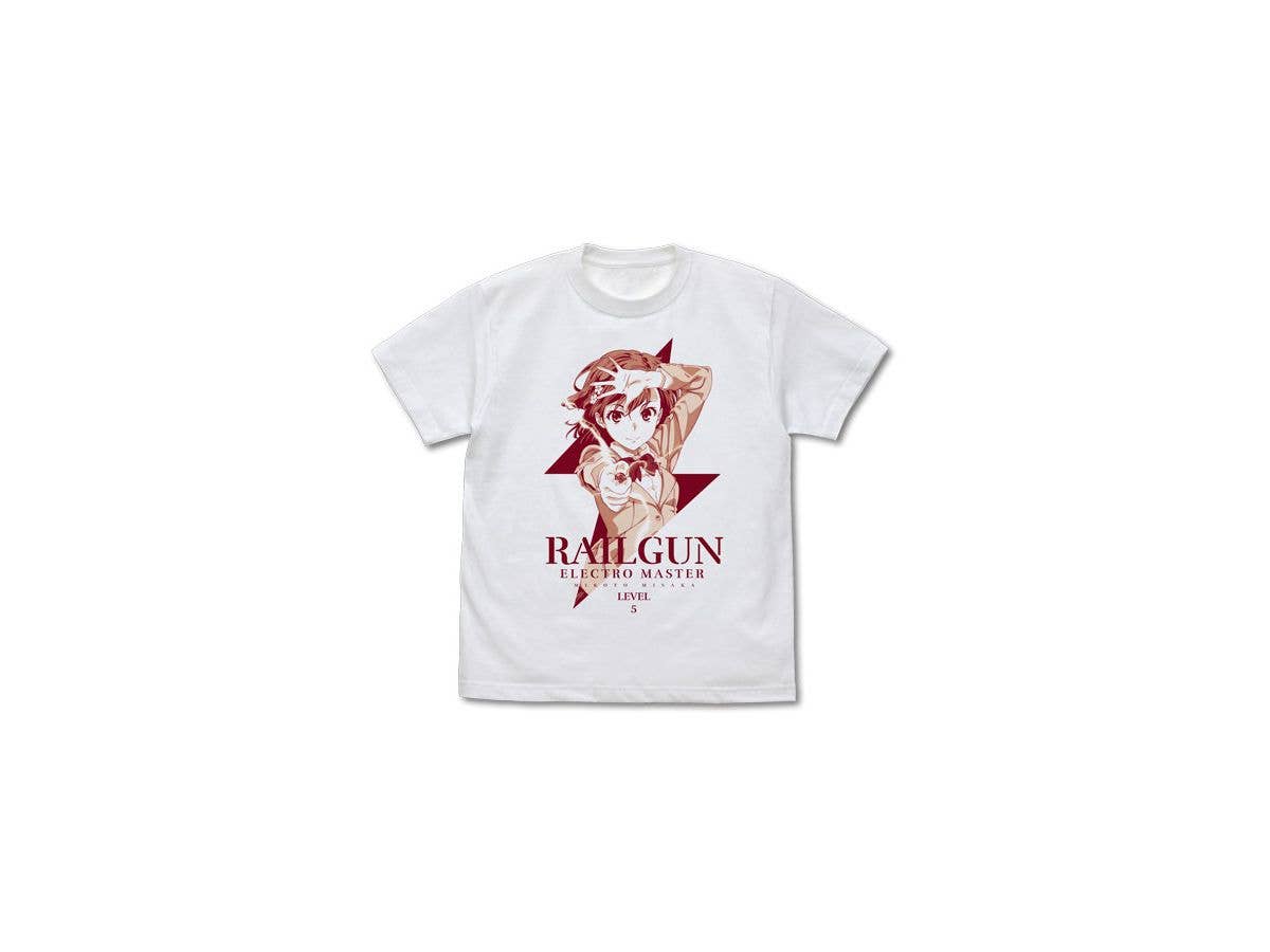 とある科学の超電磁砲T: 御坂美琴 Tシャツ Ver.2.0 White M