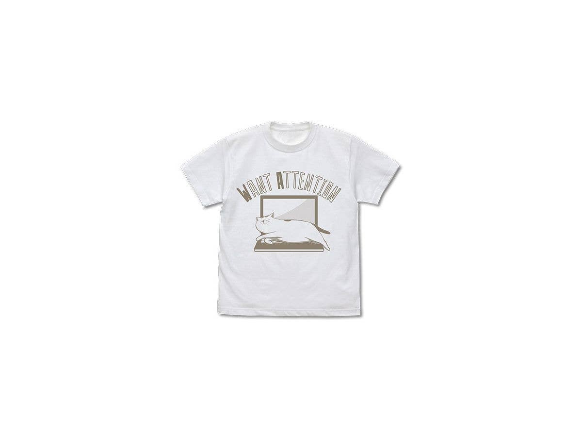 犬と猫どっちも飼ってると毎日たのしい: 猫さまからの至上命令 Tシャツ White S