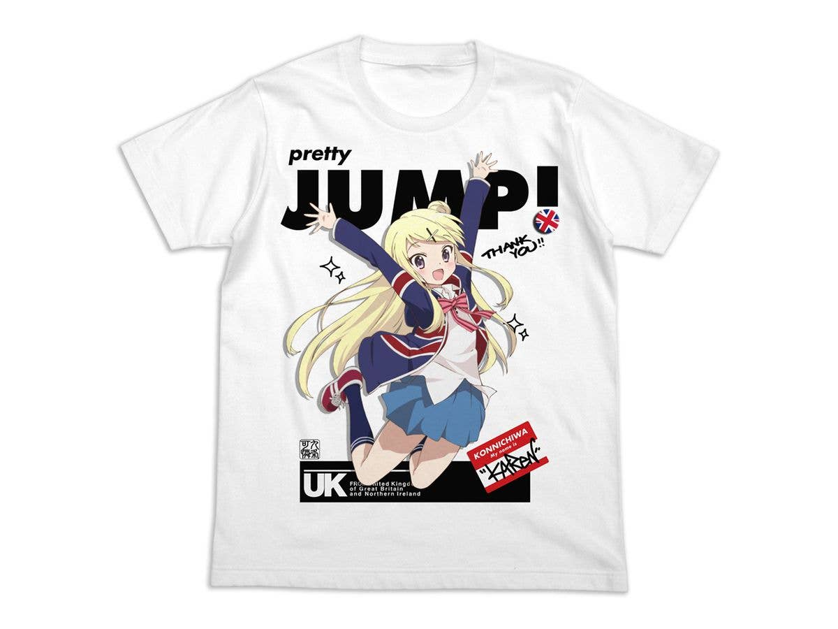 きんいろモザイク: Jumping カレン フルカラーTシャツ White M