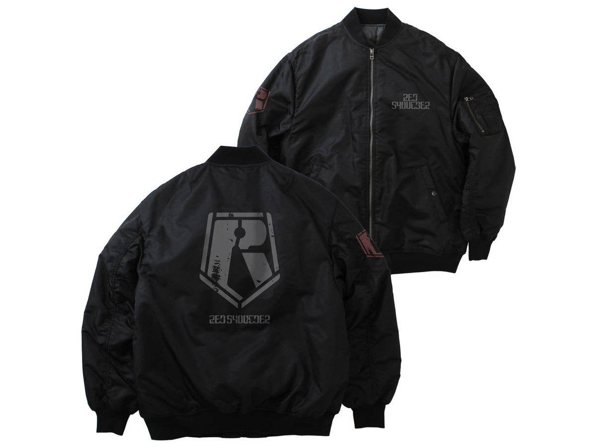 装甲騎兵ボトムズ: レッドショルダー MA 1ジャケット BLACK XL