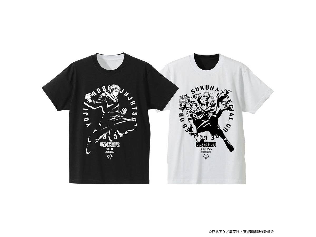呪術廻戦: 虎杖 悠仁 宿儺 リバーシブルTシャツ BLACK x WHITE L
